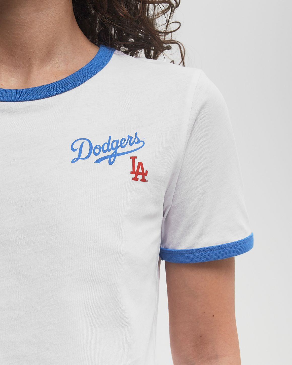 Dodgers Serif Ringer Tee - 3