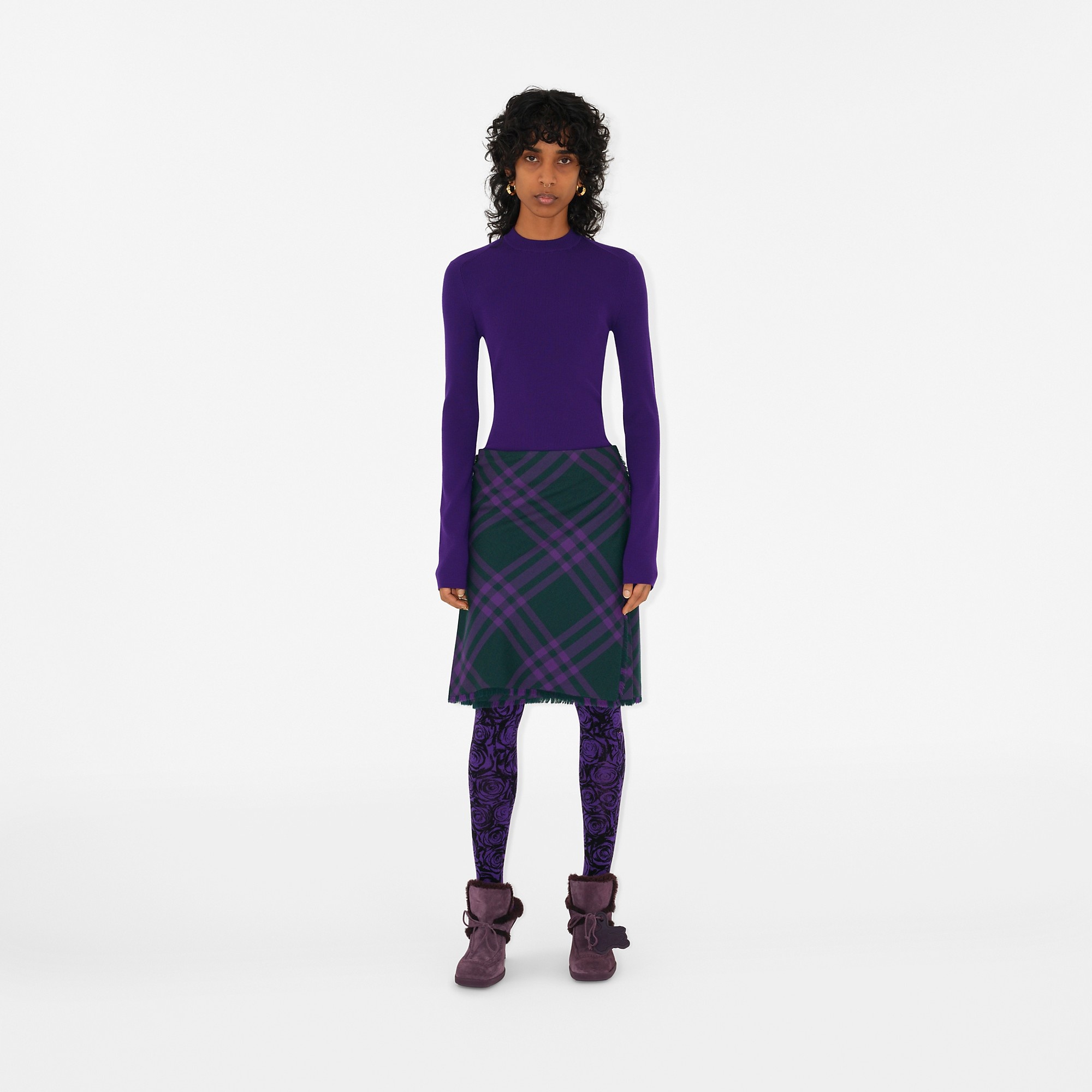 Rose Wool Blend Tights - 3