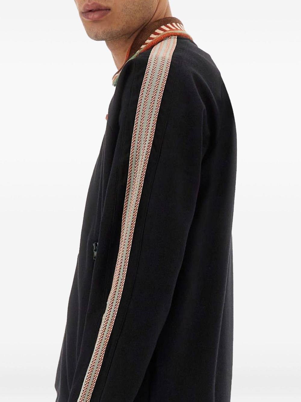 striped-panel jacket - 4