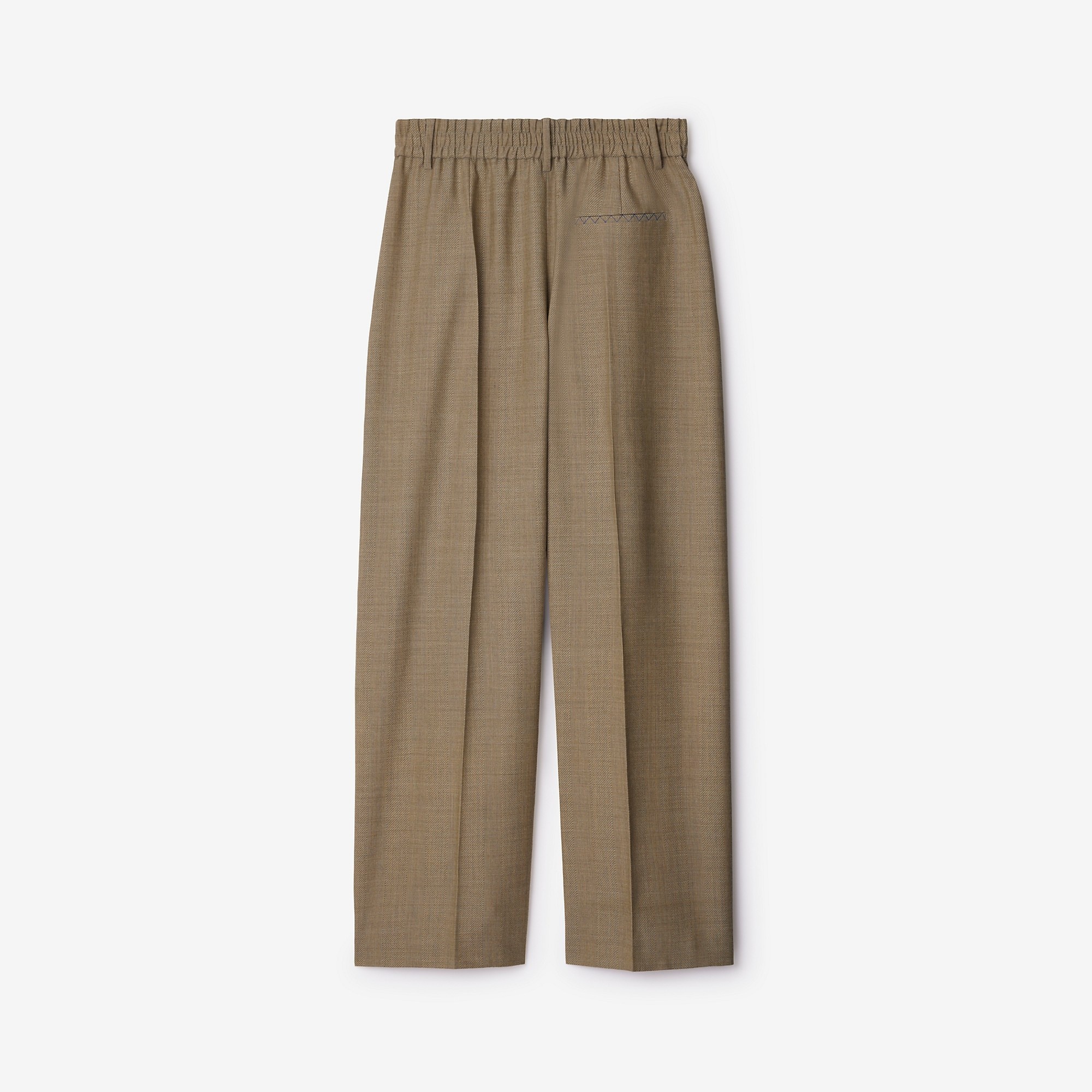 Herringbone Wool Tailored Trousers - 6