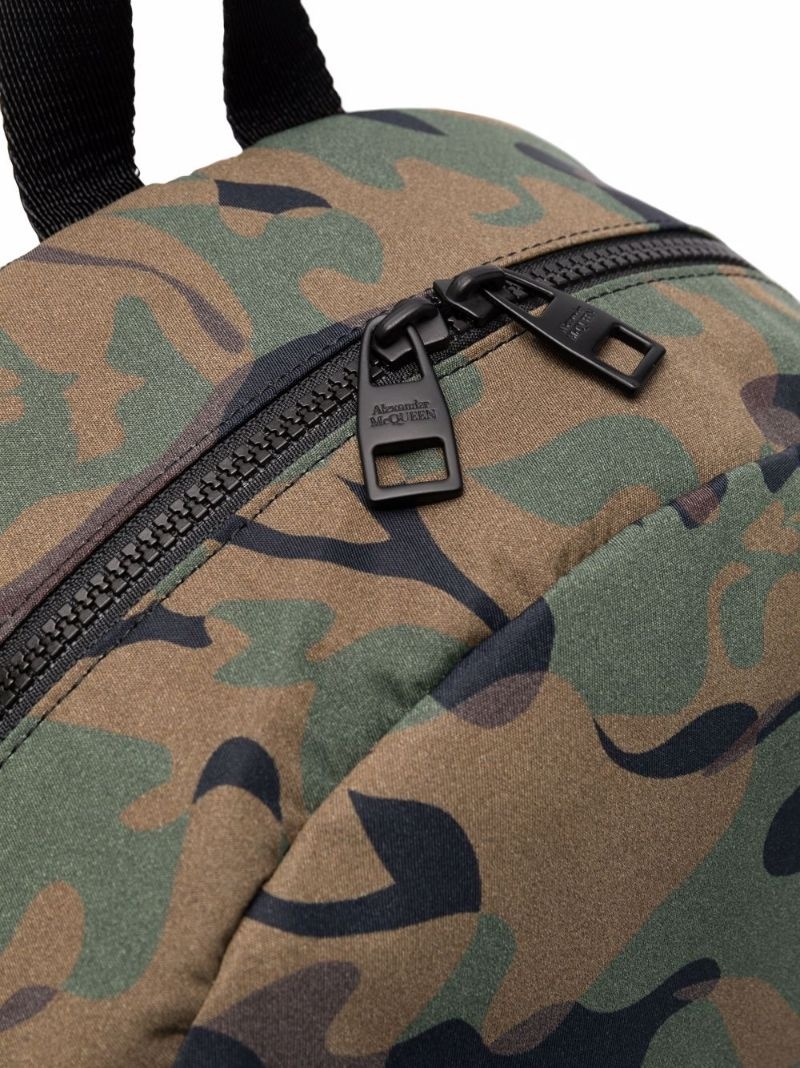 logo-print camouflage backpack - 4