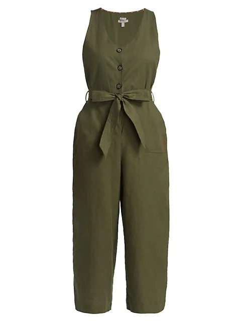 Amelda Cotton-Linen Jumpsuit - 1