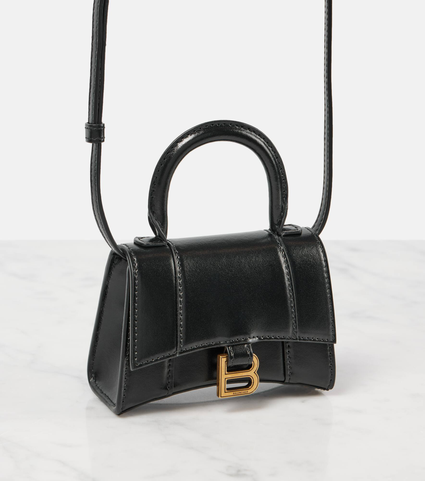 Hourglass Mini leather crossbody bag - 6