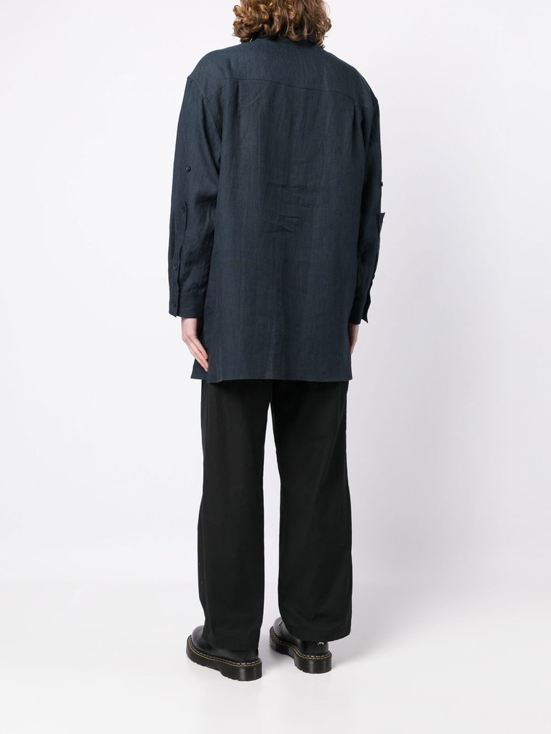 pleated-detail cotton shirt 4