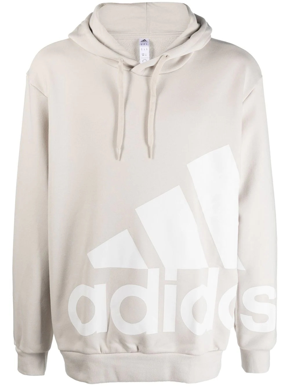 logo-print fleece drawstring hoodie - 1