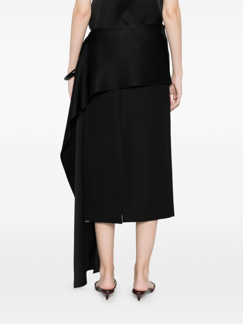 asymmetric-draped midi skirt 4