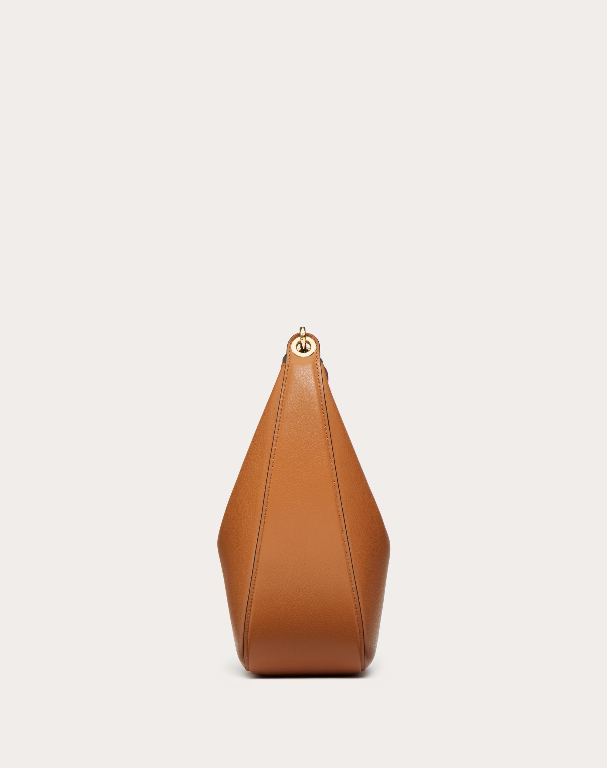 VLOGO MOON MEDIUM GRAINY CALFSKIN HOBO BAG WITH CHAIN - 4