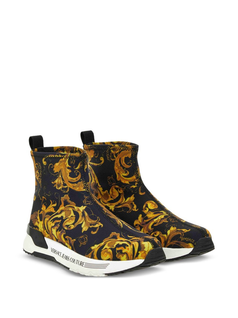VERSACE JEANS COUTURE baroque-print slip-on sneakers outlook
