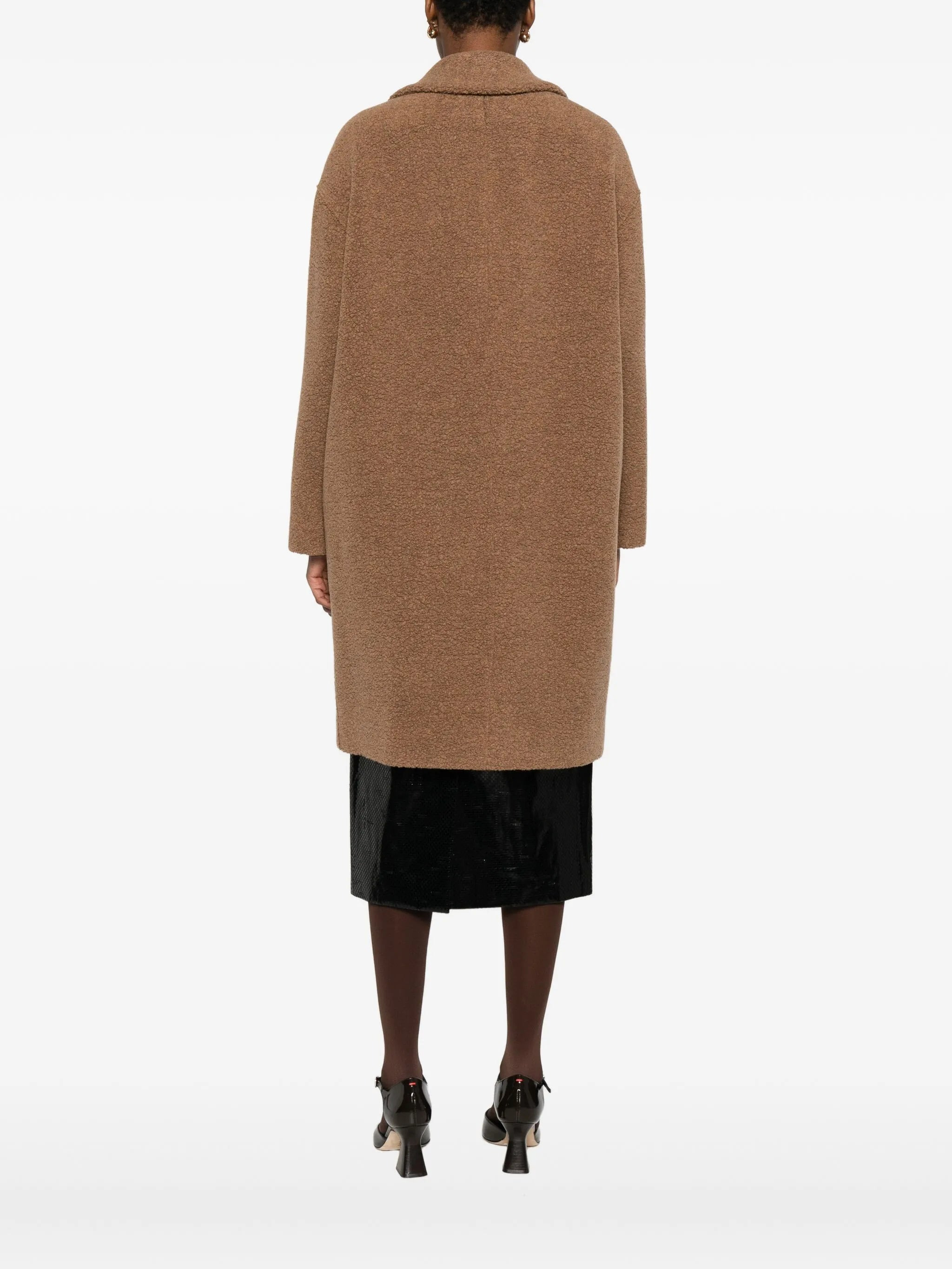 Harris Wharf London Bouclé Double-breasted Coat - 3