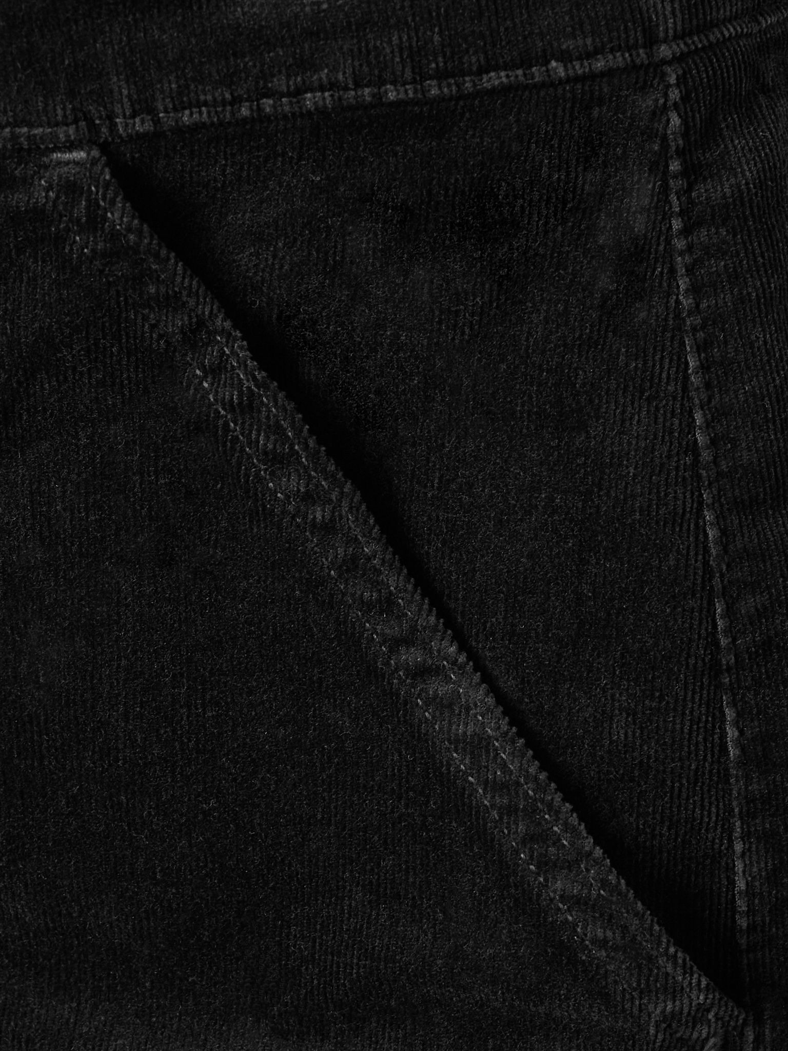 Marcelle cotton-blend corduroy wide-leg cargo pants Charcoal - 4