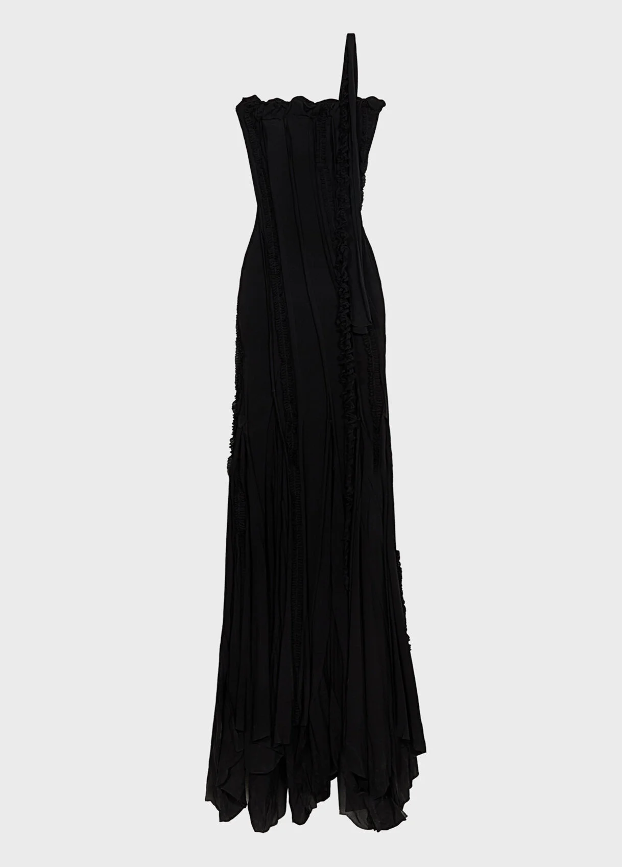 ONE-SHOULDER DRESS IN JERSEY WITH INLAYS - 1