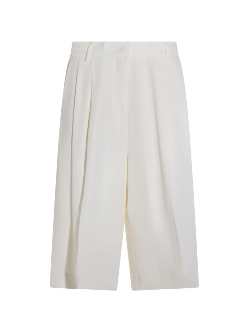 pleated knee-length shorts 1