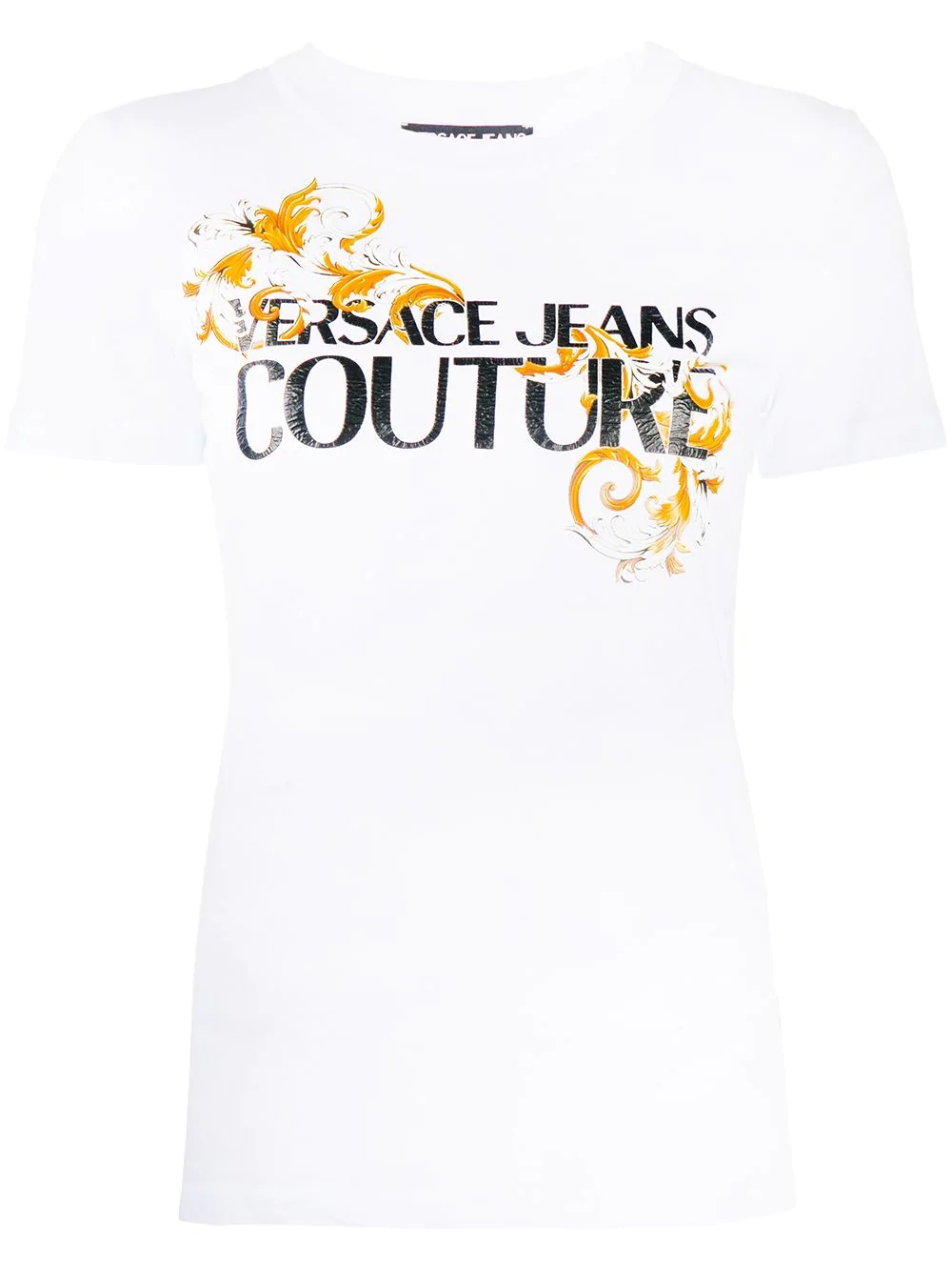 Logo Baroque-print cotton T-shirt - 1