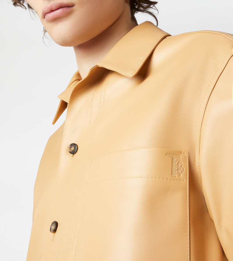 SHIRT IN LEATHER - BROWN 6