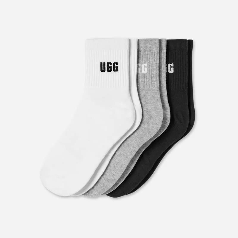 ® Women's Quinlin Logo Quarter 3 Pack in Nimbus/Grey Heather/Black - 1