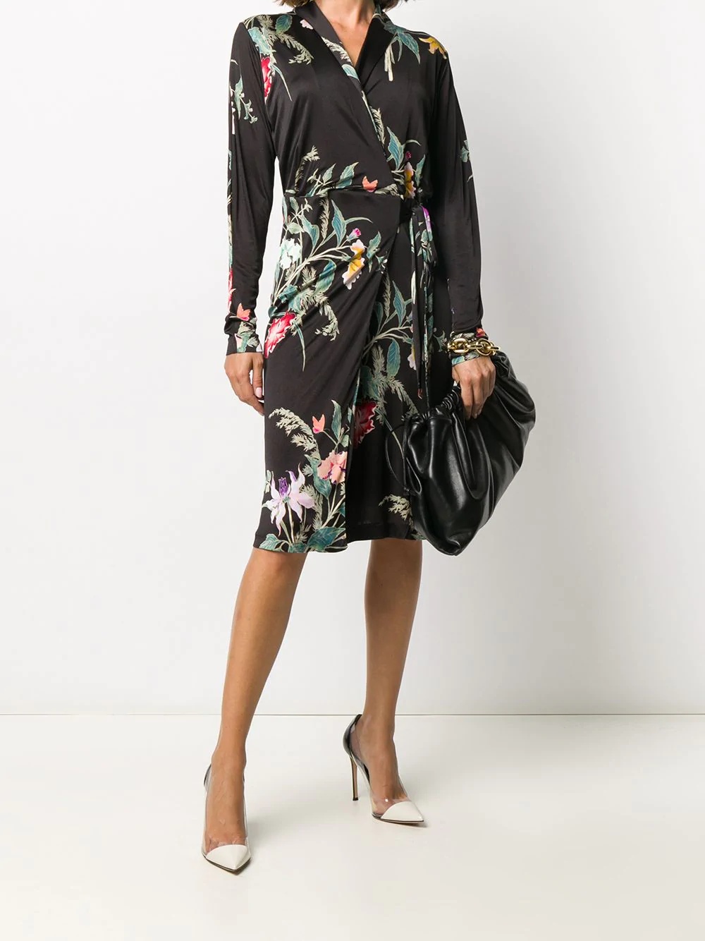 floral print wrap dress  - 2