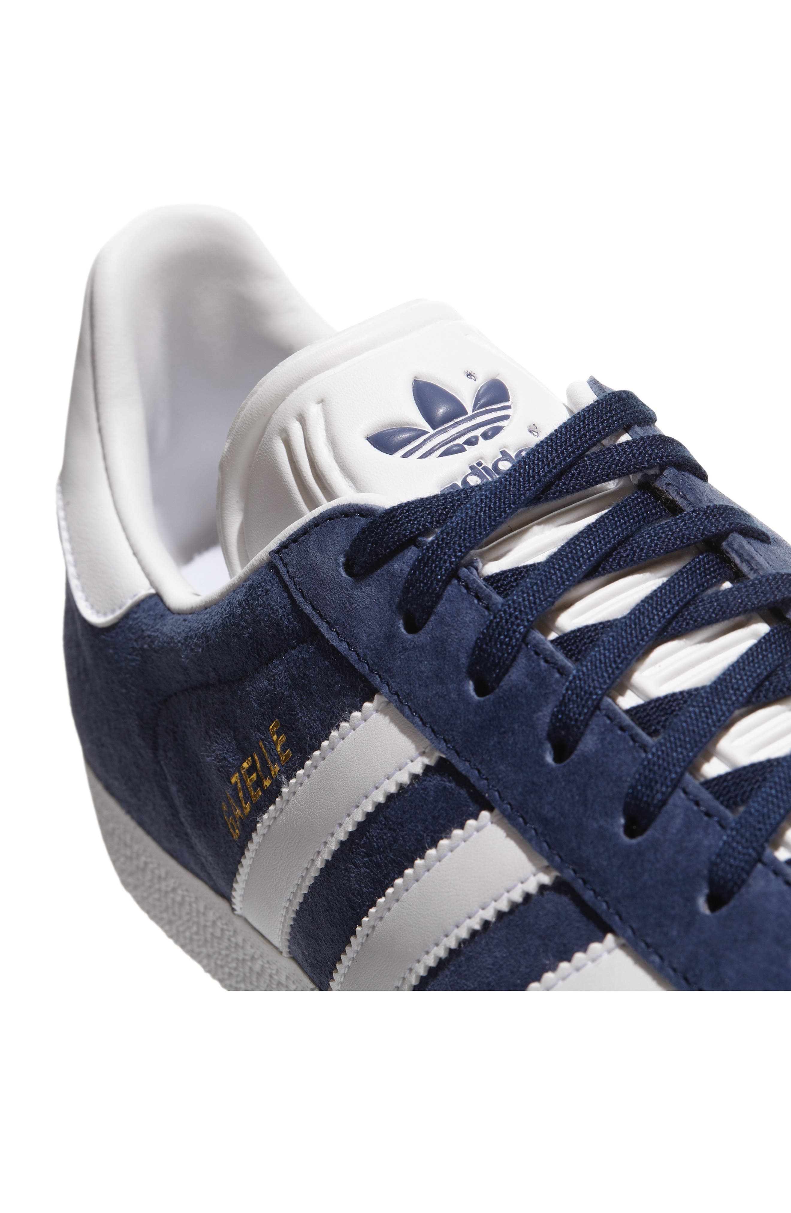adidas Gazelle Sneaker in Collegiate Navy/white/gold Met at Nordstrom - 9