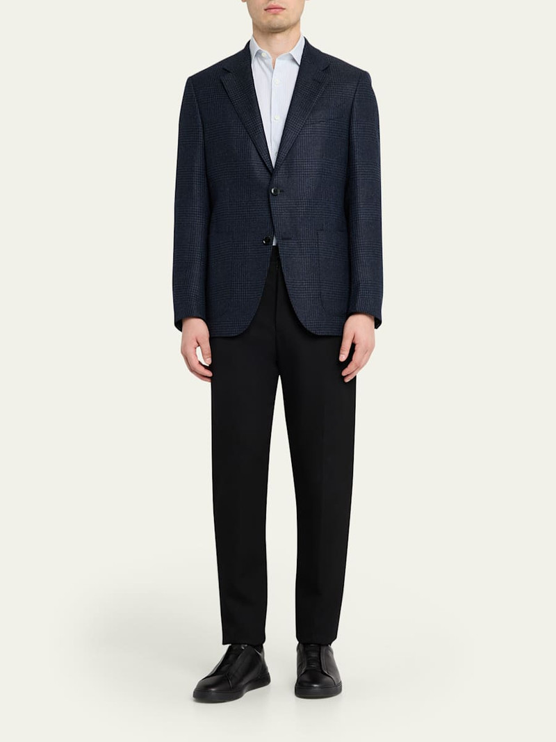 ZEGNA Men's Cotton and Cashmere Pinstripe Modern-Fit Sport Shirt outlook