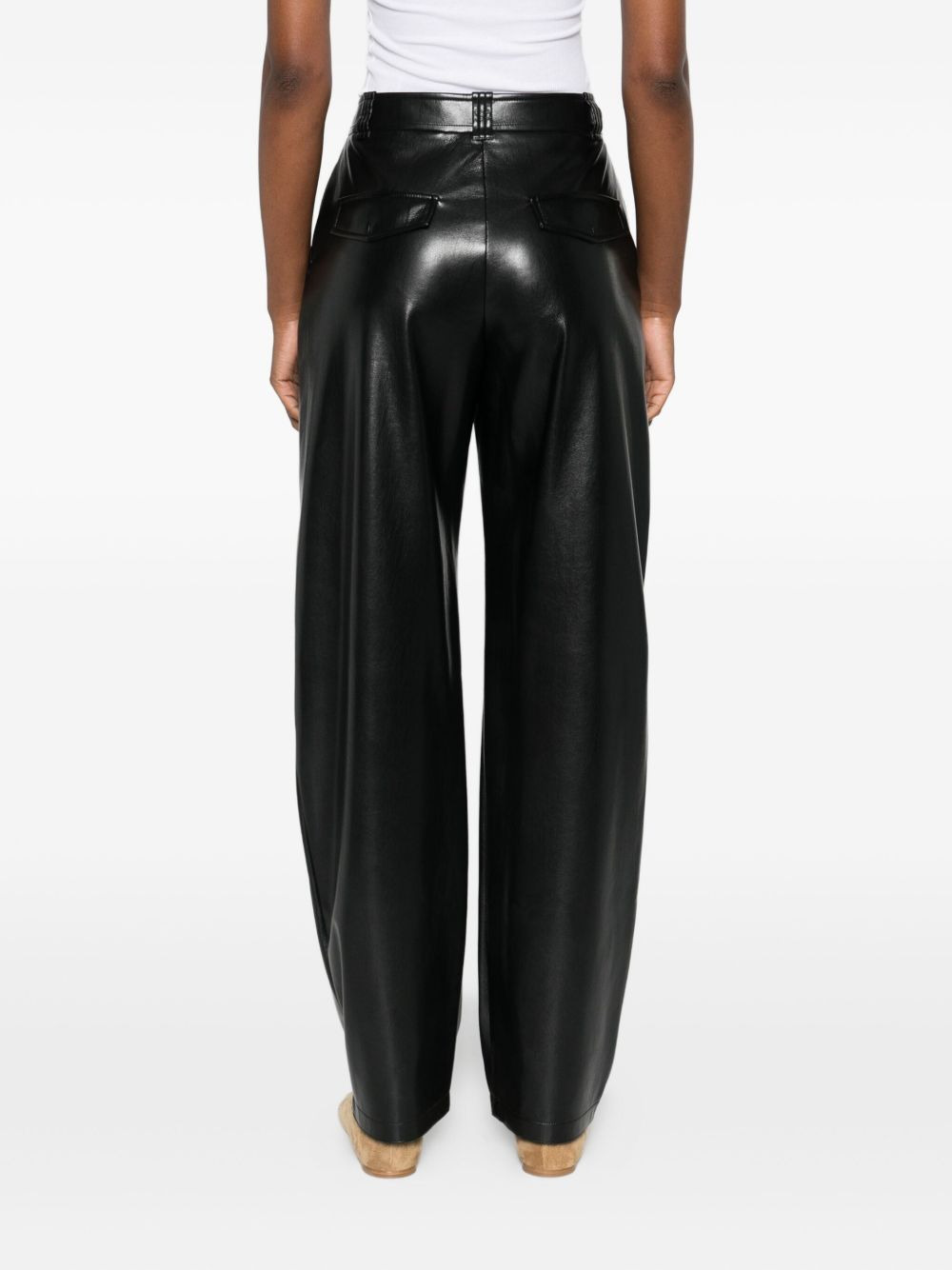 leather-effect trousers - 4