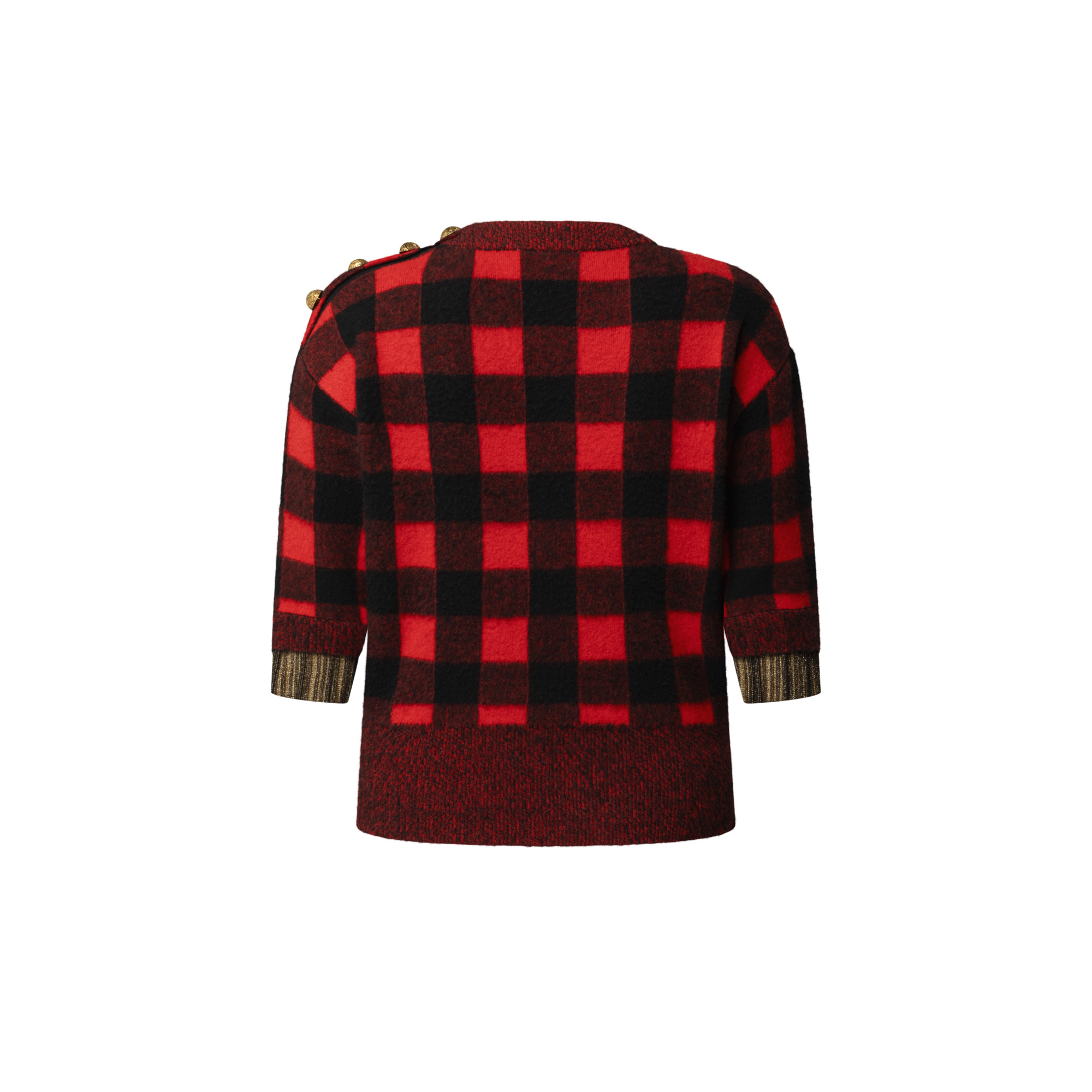 Graphic Check Knit Top - 3