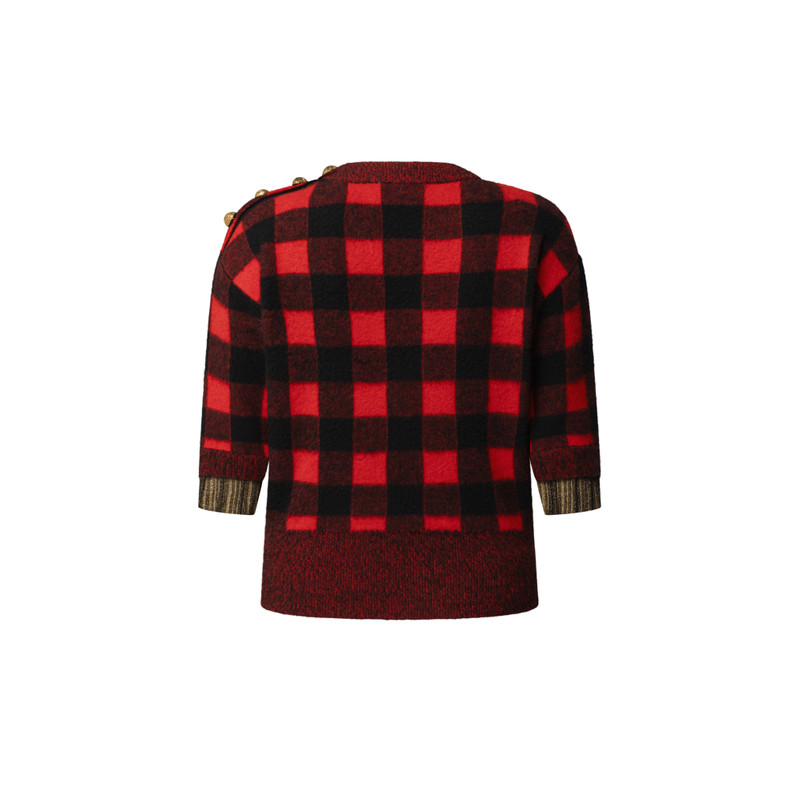 Graphic Check Knit Top 3