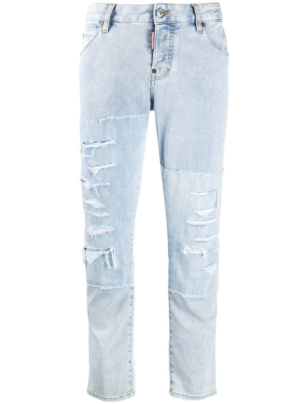 mid-rise cropped jeans - 1