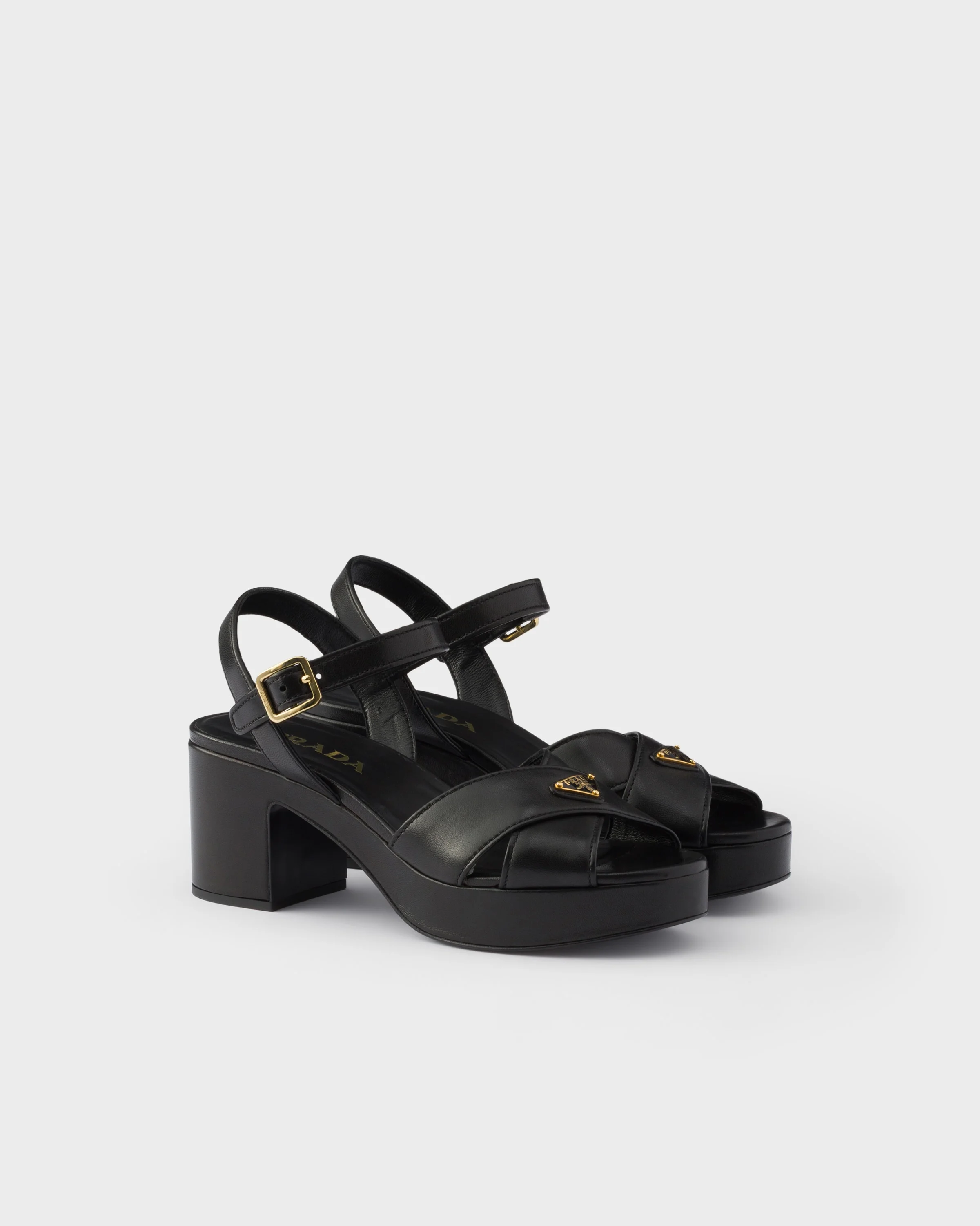 Nappa leather platform sandals - 1