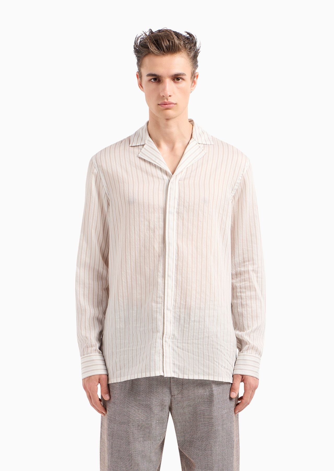 ASV regular-fit shirt in a Lyocell blend with pinstripe print - 2