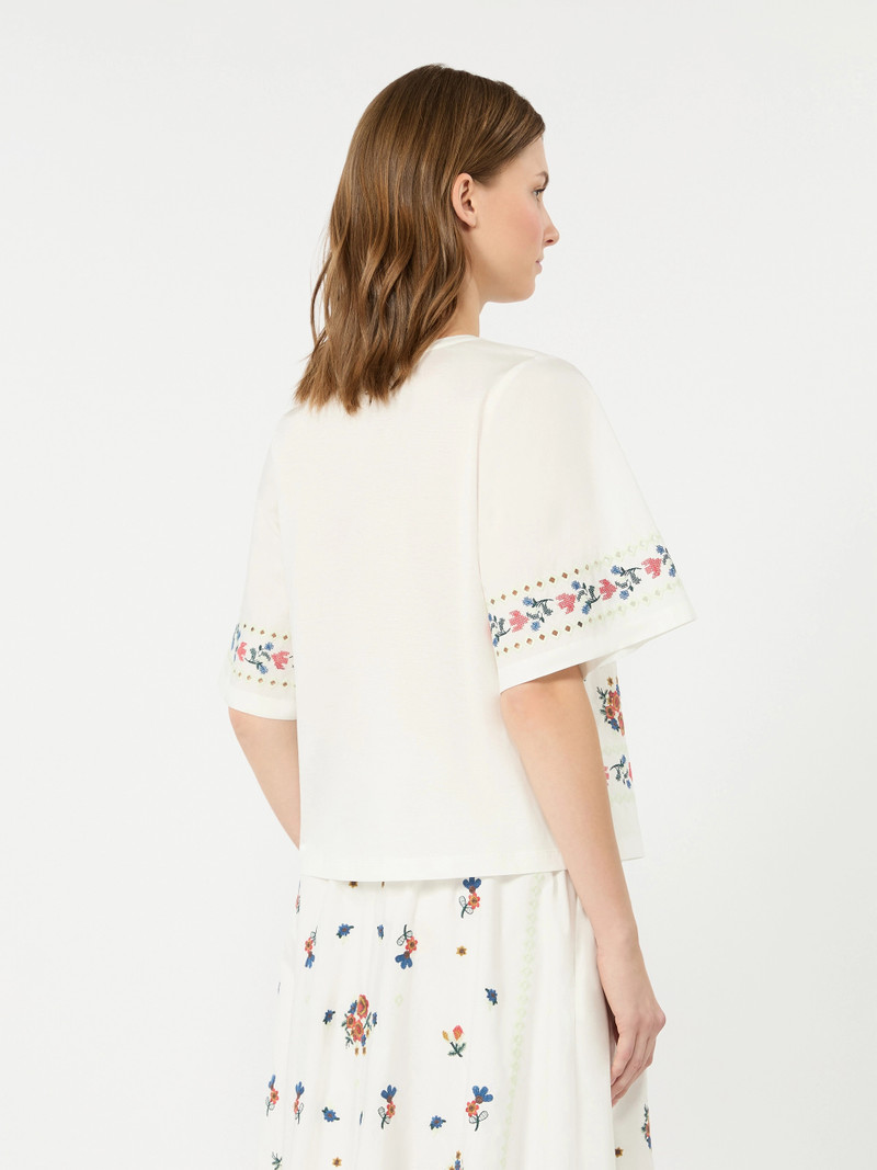 FELTRE Embroidered T-shirt - WHITE 4