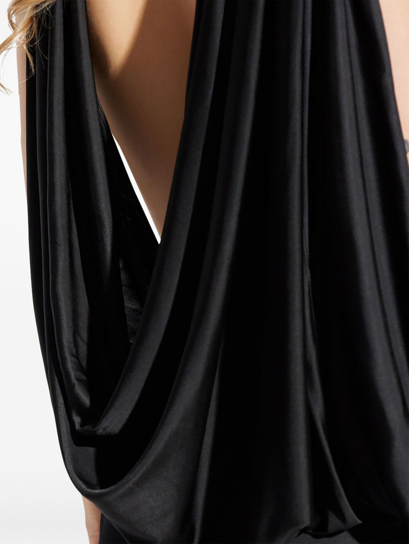 Shiny jersey mini dress 5