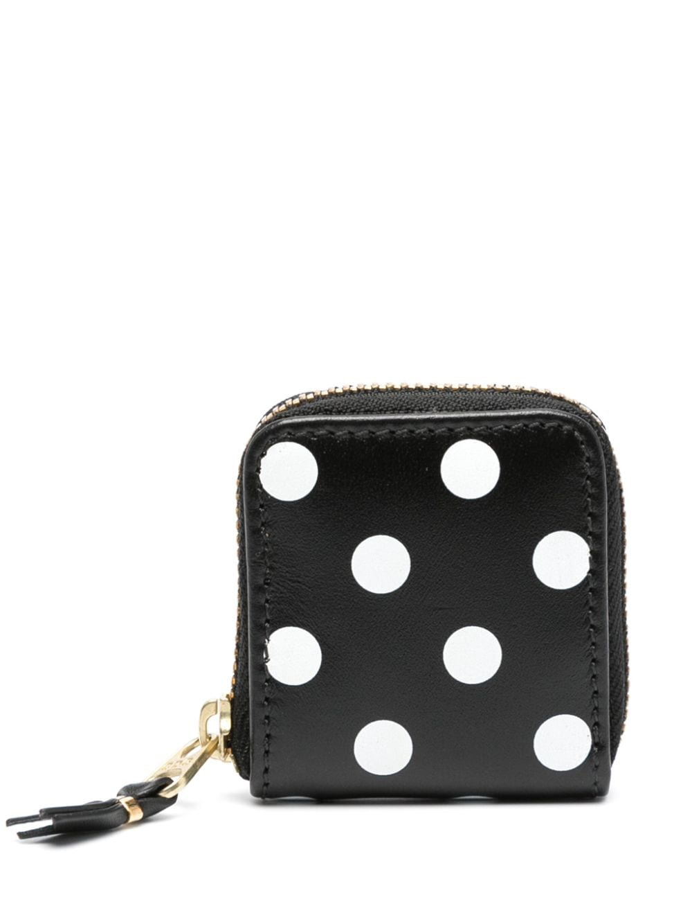 Dots Printed Leather Line Coin Pouch - 1