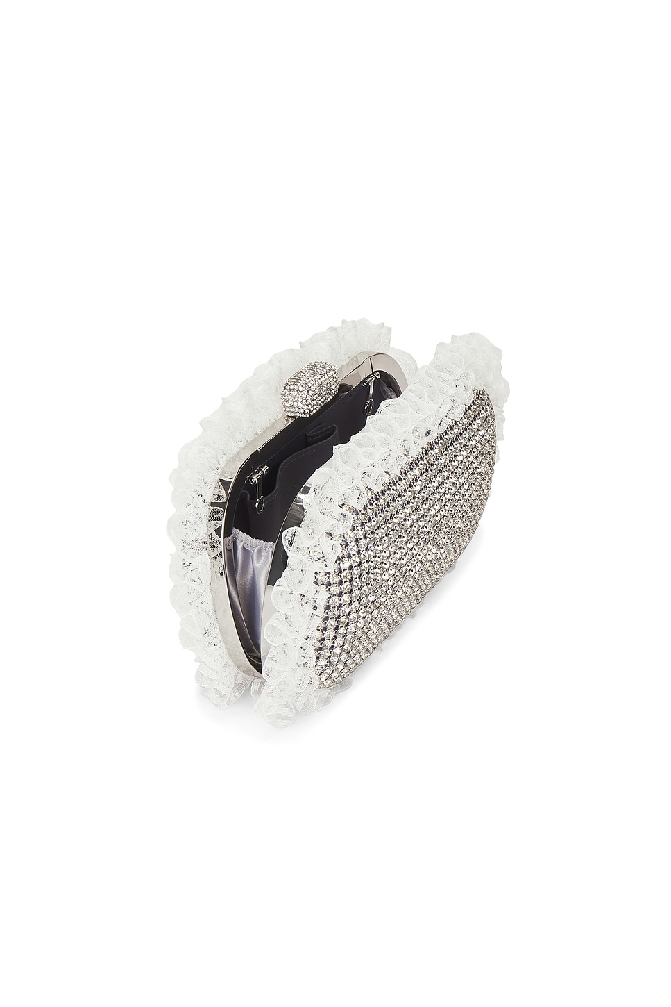 x Christopher Kane Crystal Lace Detail Clutch - 4