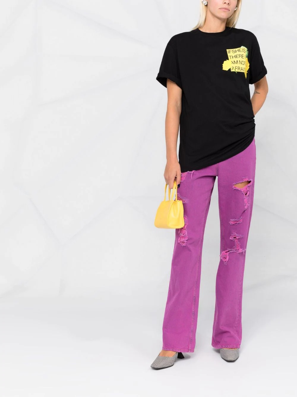embroidered-logo distressed-effect jeans - 2