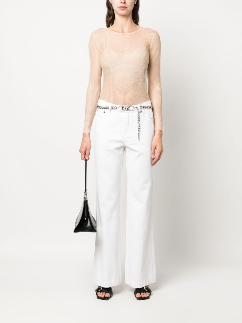 MICHAEL KORS chain-link belt flared trousers outlook