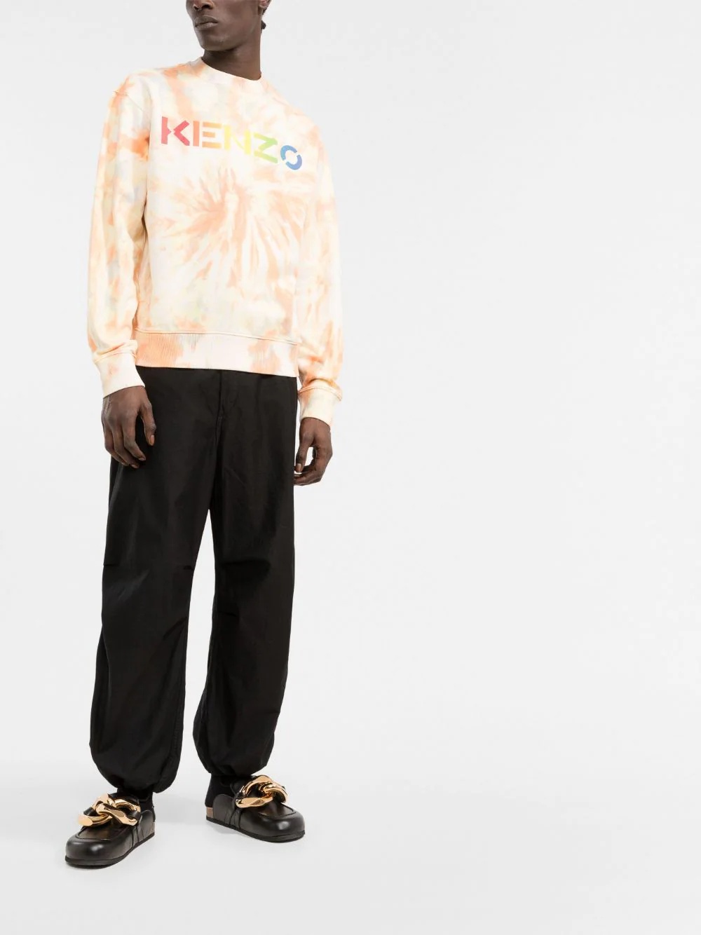 logo-print tie-dye sweatshirt - 2
