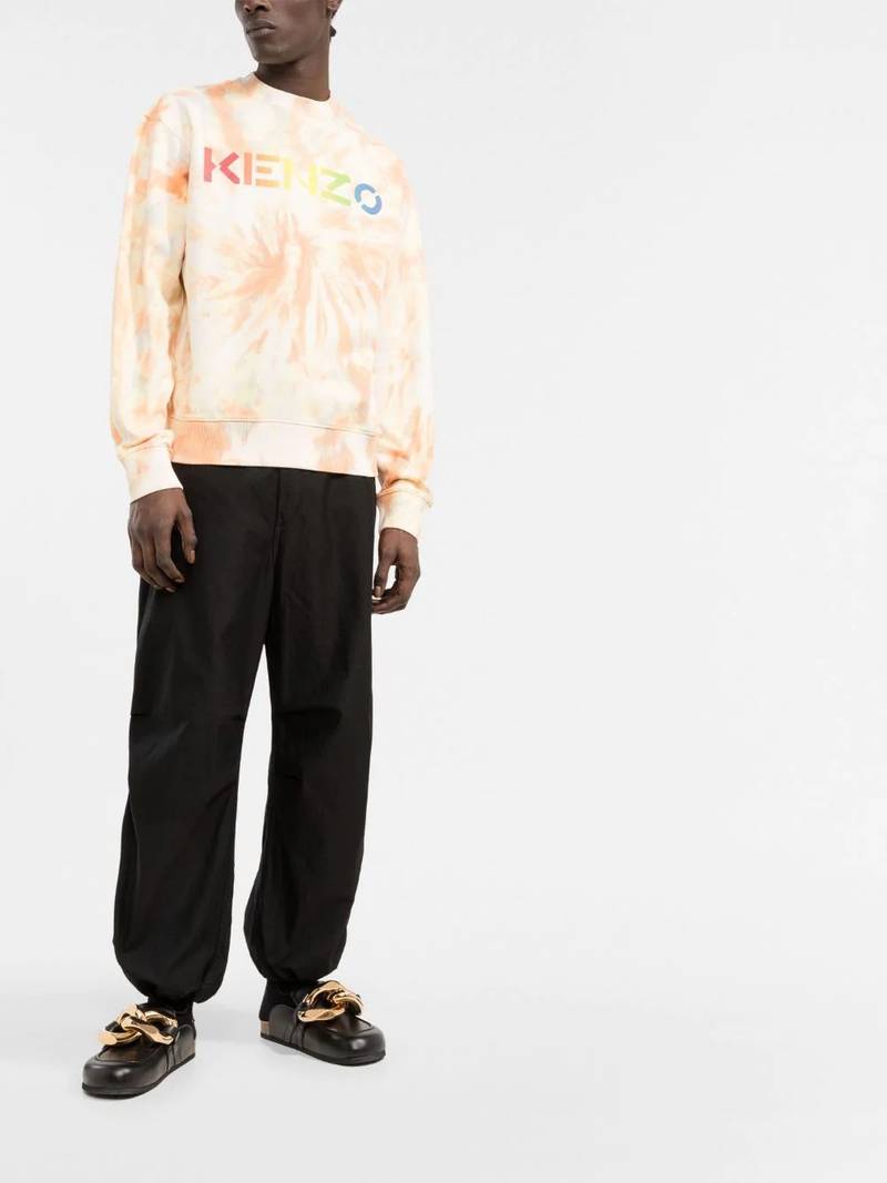KENZO logo-print tie-dye sweatshirt outlook