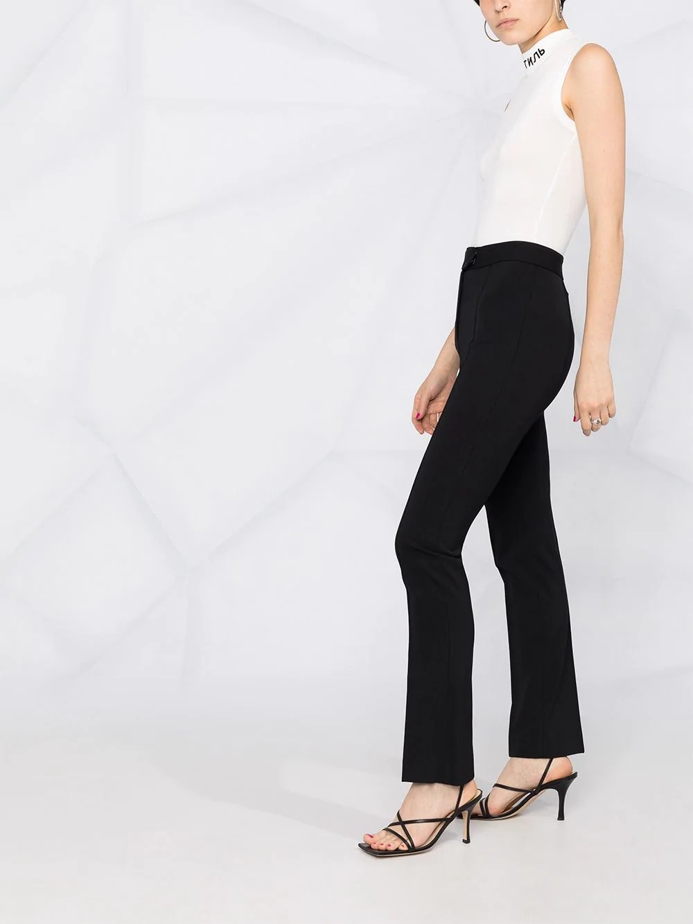 high-waist skinny fit trousers - 4