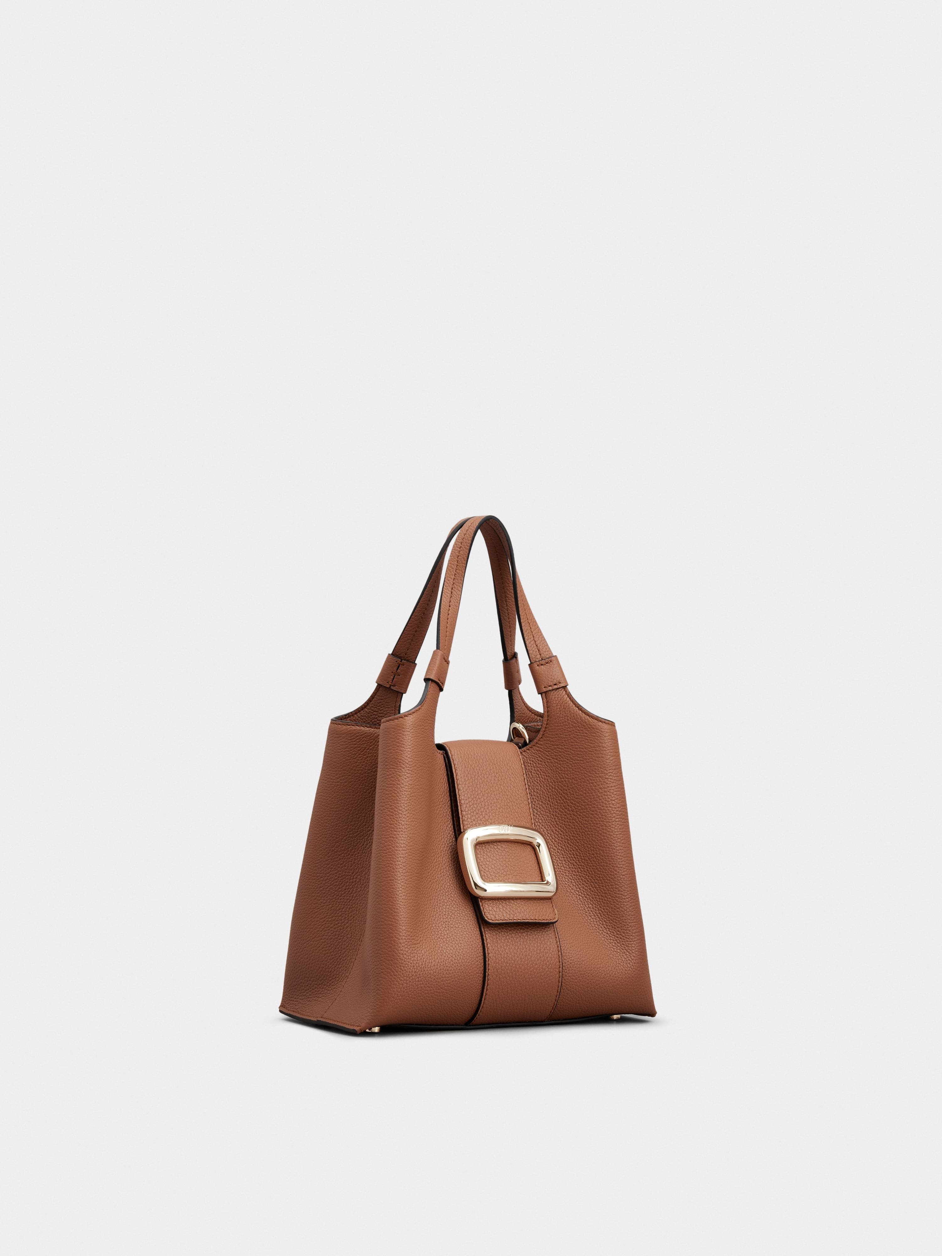 Viv' Choc Mini Shopping Bag in Leather - 3