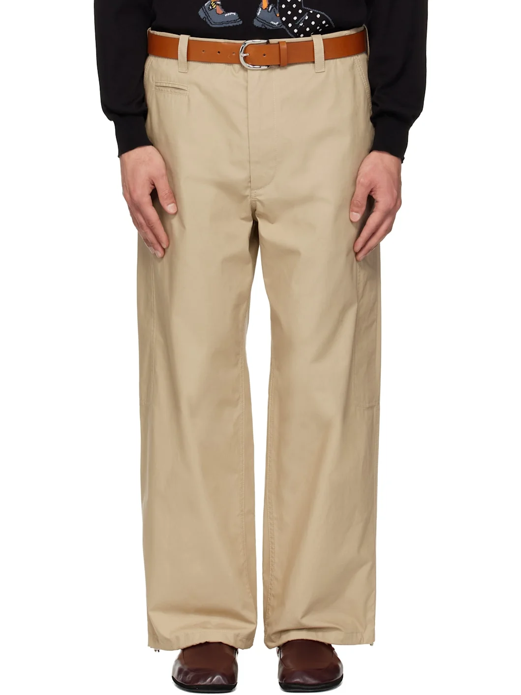 Beige Classic With Twist New Tailoring Trousers - 1