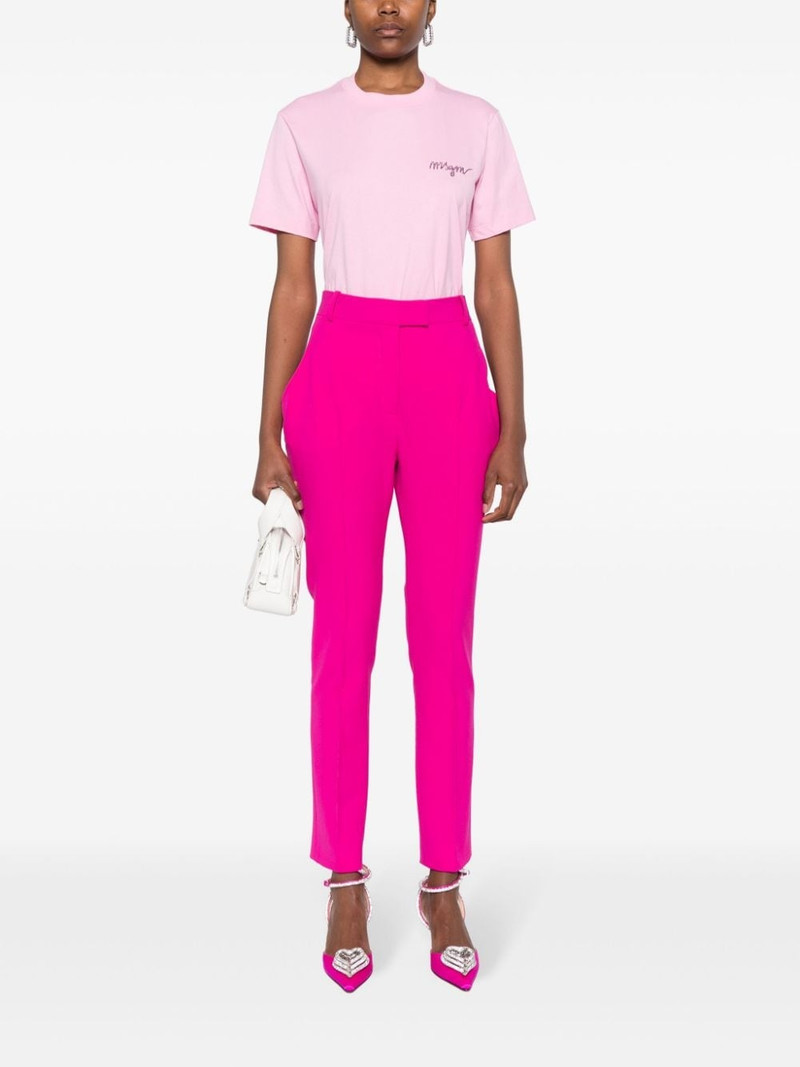 MSGM logo-embroidered cotton T-shirt outlook