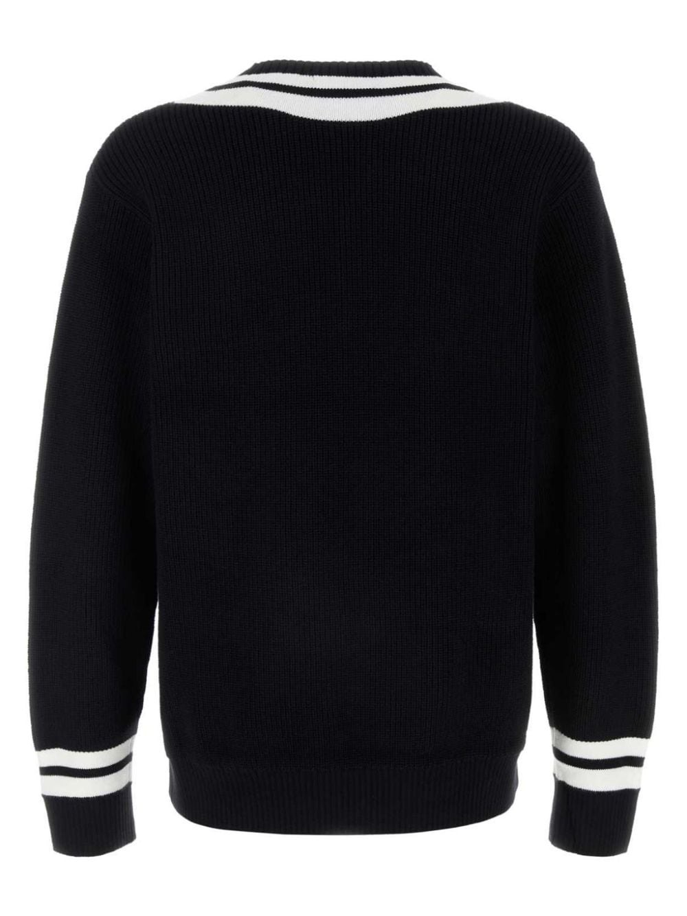 stripe-trim jumper - 2