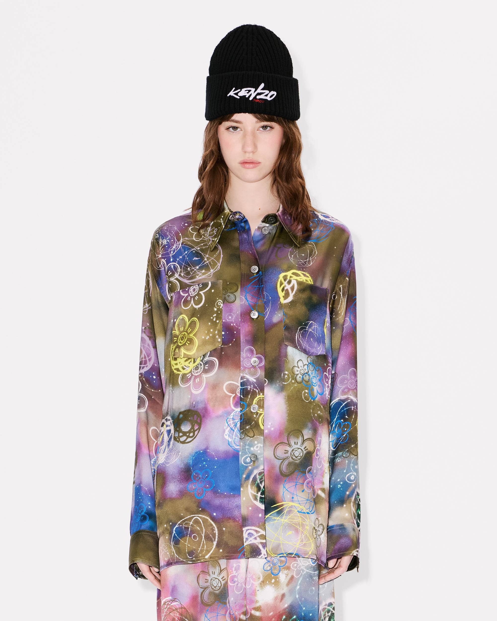 'Kenzo x Futura 2000' workwear shirt in silk - 3