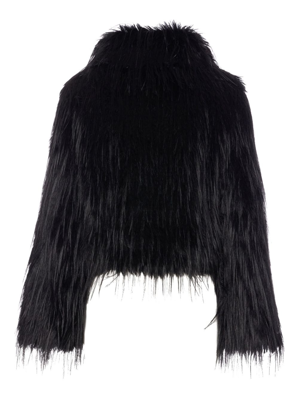 high-neck faux-fur jacket - 2