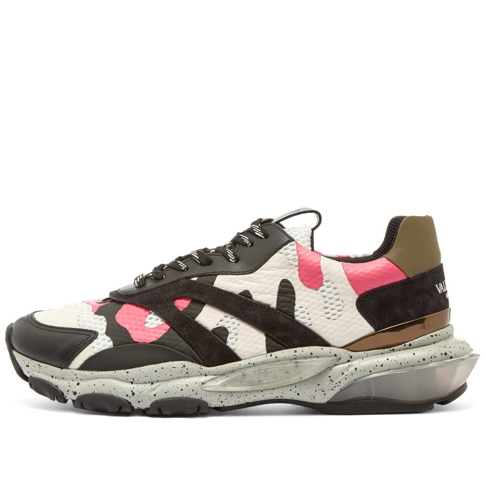 Valentino Camo Overlayed Bounce Sneaker - 2