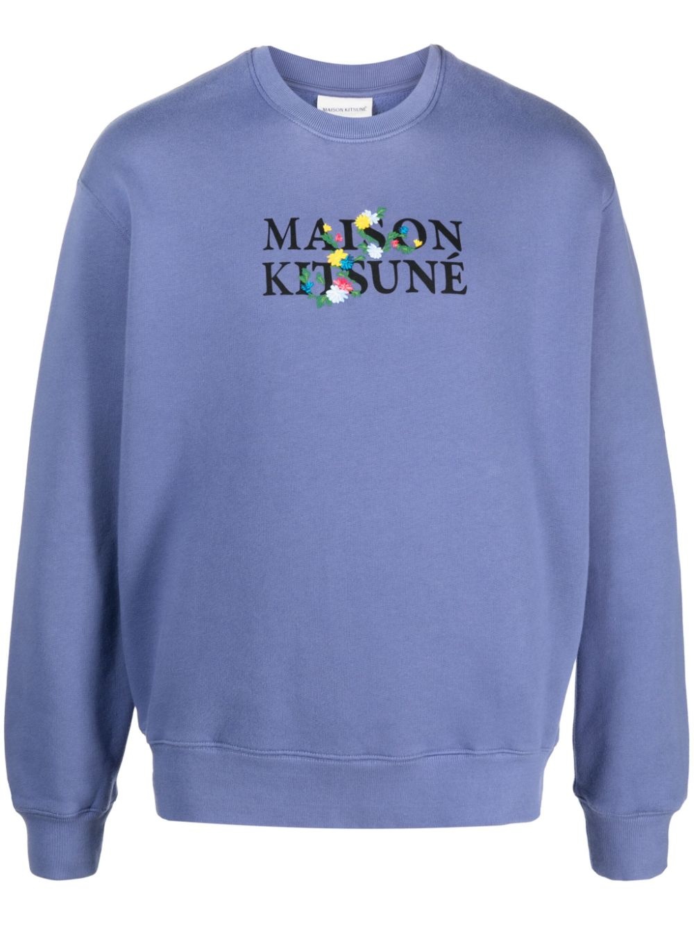 logo-print jersey sweatshirt - 1