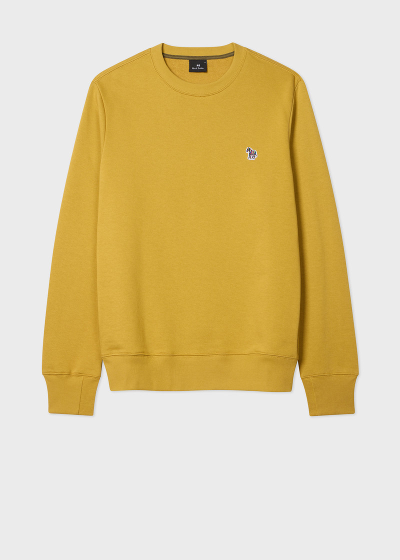 Yellow Organic Cotton Zebra Logo Sweatshirt 1
