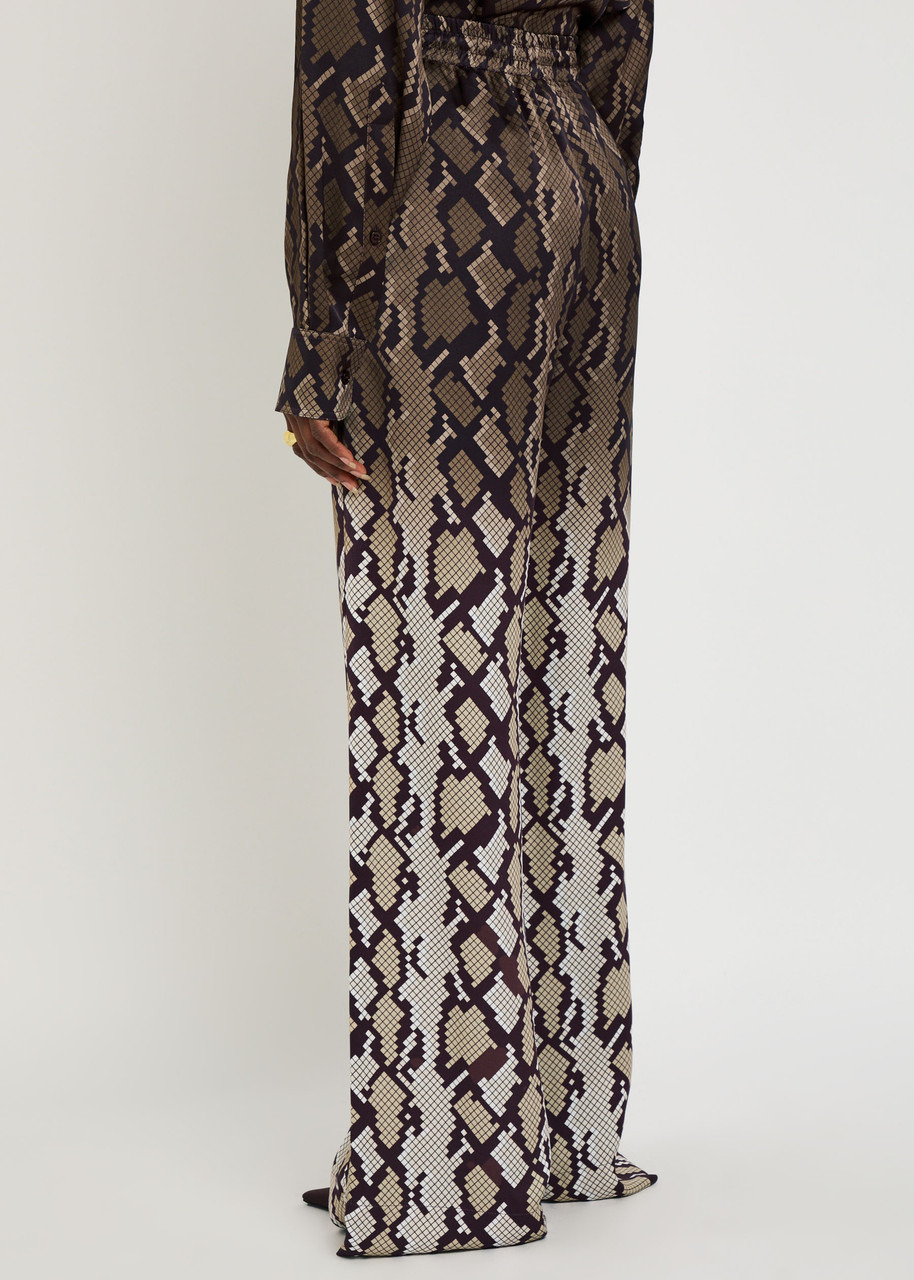 Stella Mccartney Snake Print Satin Pyjama Trousers - 3