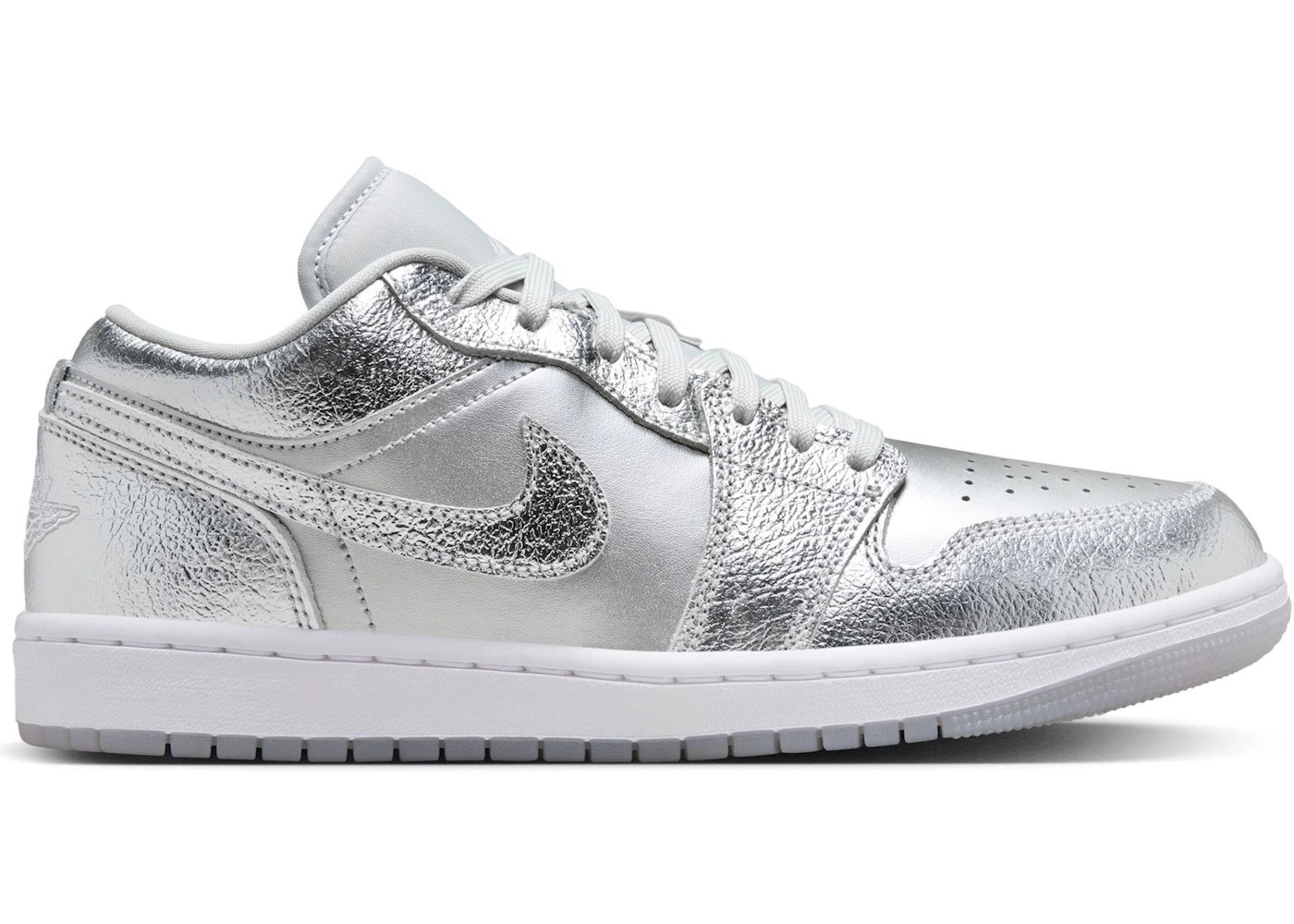 Jordan 1 Low SE Metallic Silver (Women's) - 1