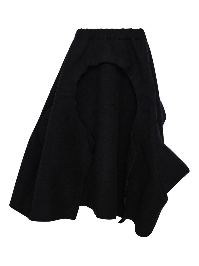 asymmetric-hem midi skirt 1