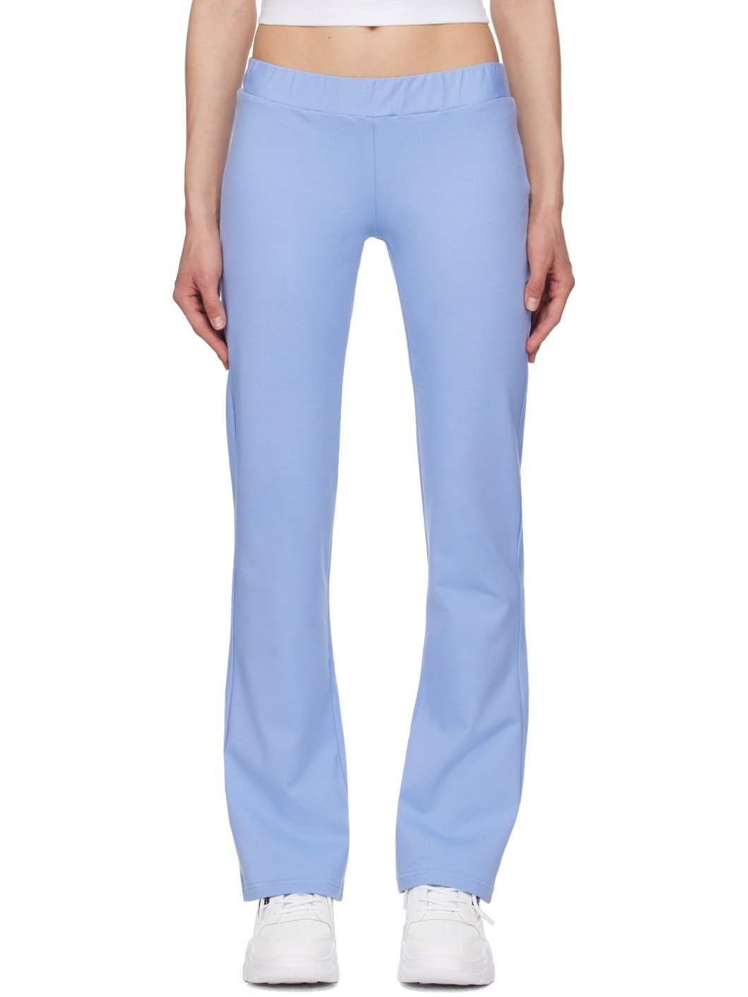 Blue Crystal-Cut Lounge Pants - 1